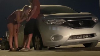 Cuckold in Gloryhole & Caught in Public